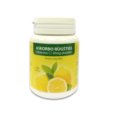 Askorbo rūgšties (Vitamino C) 50mg dražetės