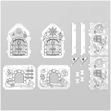 Didelis spalvinamas rinkinys ARTBERRY "Piratų namas", 93 cm 2